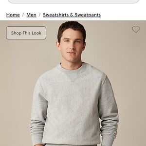 J. Crew Light Gray Crewneck Sweater for Men